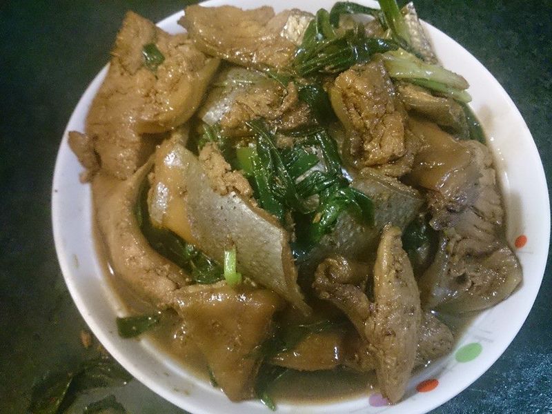 蔥燒魚皮