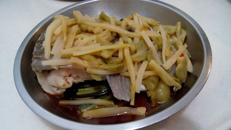 台灣榨菜 蒸魚