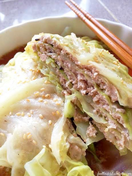 下廚不滴汗— 清蒸芝麻包菜豬肉塔