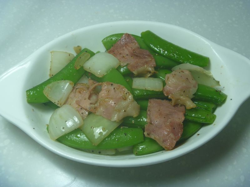 培根炒甜豆