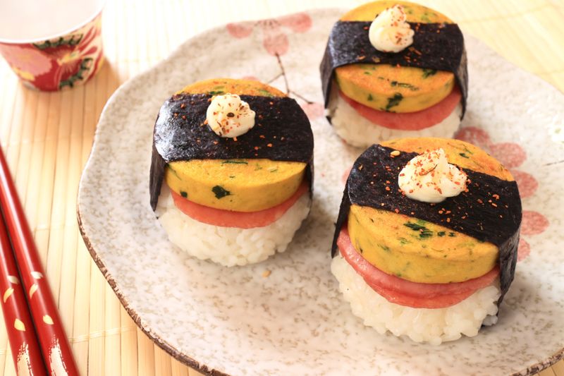 菠菜火腿玉子燒壽司_小七食堂