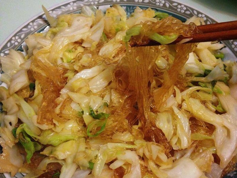 高麗菜炒冬粉