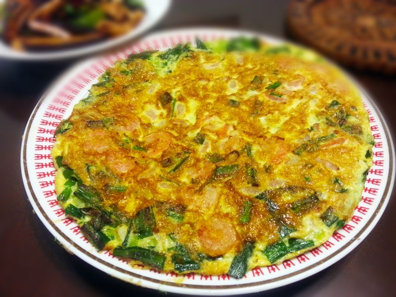 韭菜蝦仁烘蛋