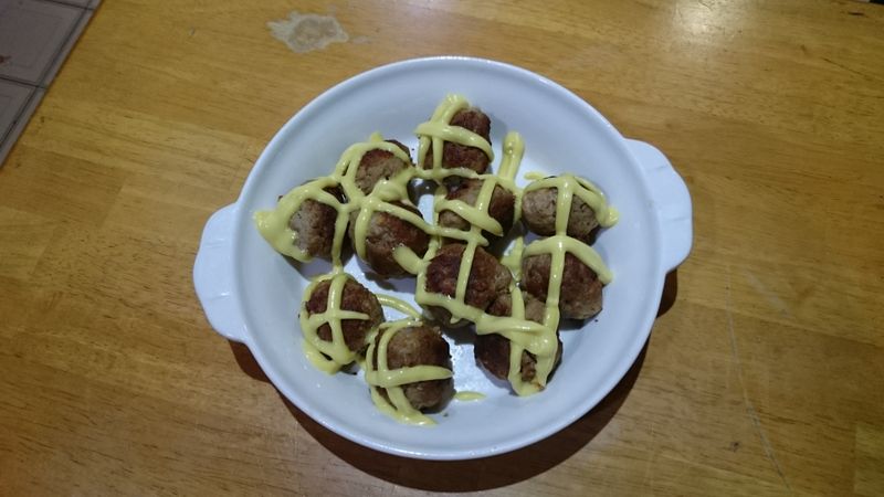 蜂蜜芥末豬肉丸