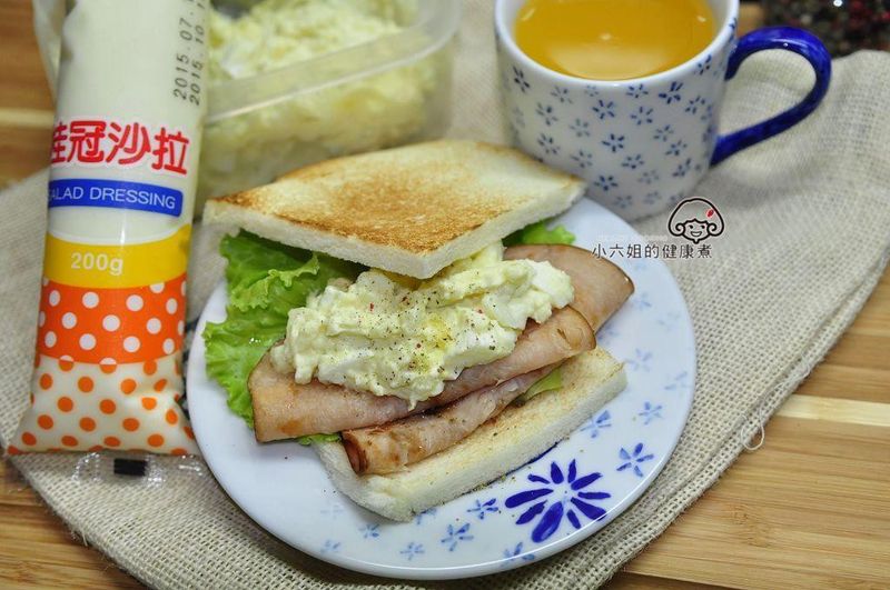 薯沙拉火腿三明治[滿分早點X桂冠沙拉}