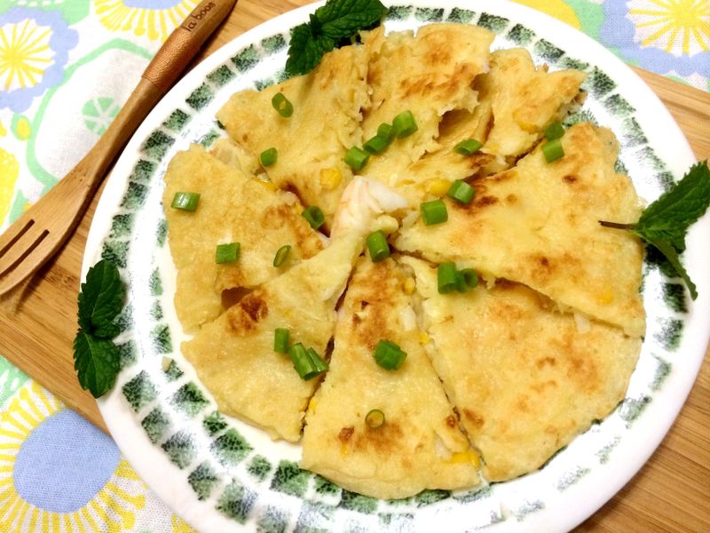 香酥鮮蝦蔬菜煎餅