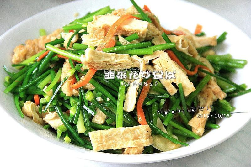 瑪莉廚房：韭菜花炒豆皮