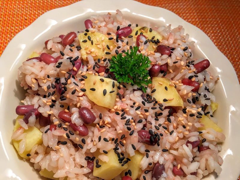和風紅豆地瓜炊飯
