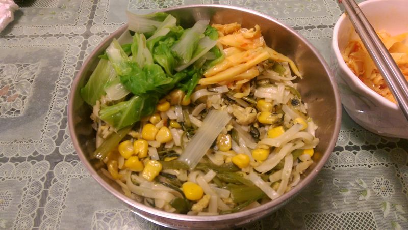 素空心菜炒麵
