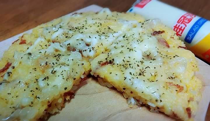 乳酪培根米披薩【滿分早點X桂冠沙拉】