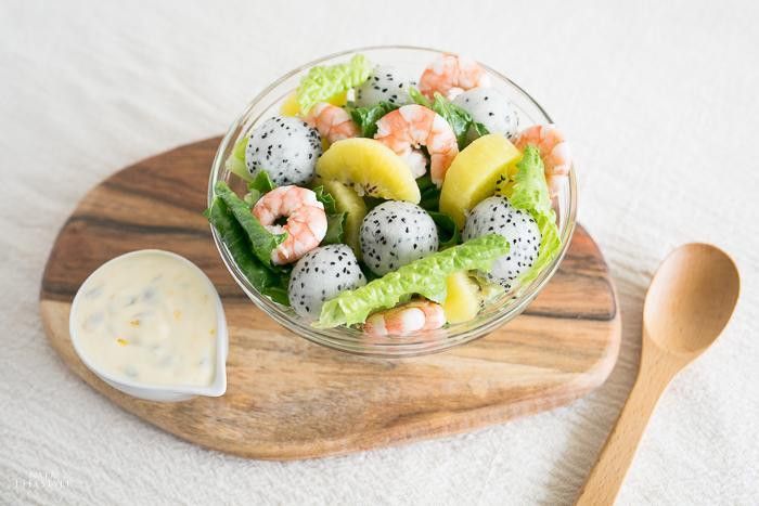百香鮮蝦奇異果沙拉［滿分早點X桂冠沙拉］
