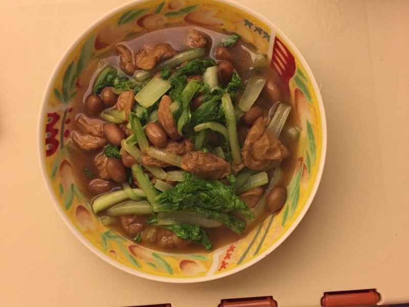 小白菜燒麵筋