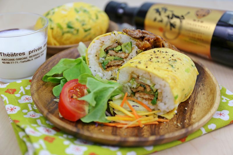 薑汁豬肉蛋包飯糰【淬釀真心食堂】
