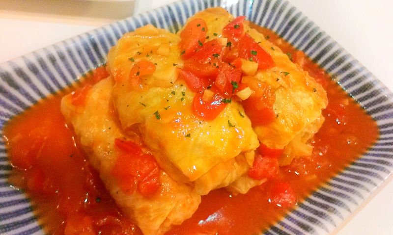 茄汁高麗菜捲