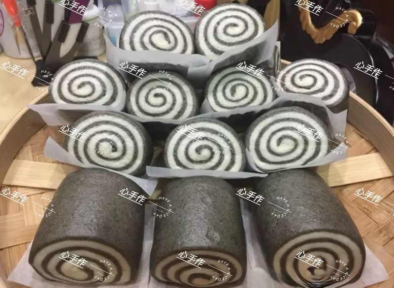 黑芝麻雙色饅頭