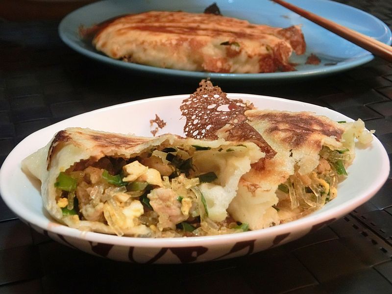 健康料理韭菜盒