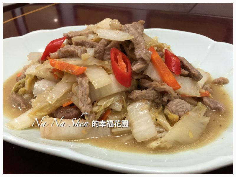 酸白菜炒肉片