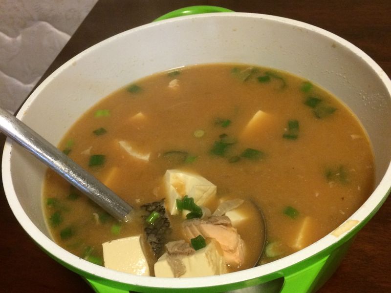鮭魚豆腐味增湯