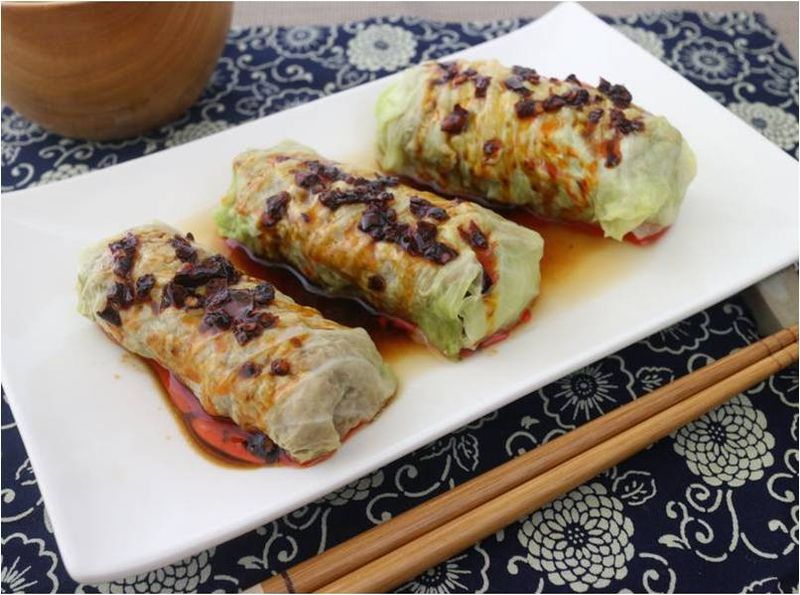 高麗菜椒香肉捲_小七食堂