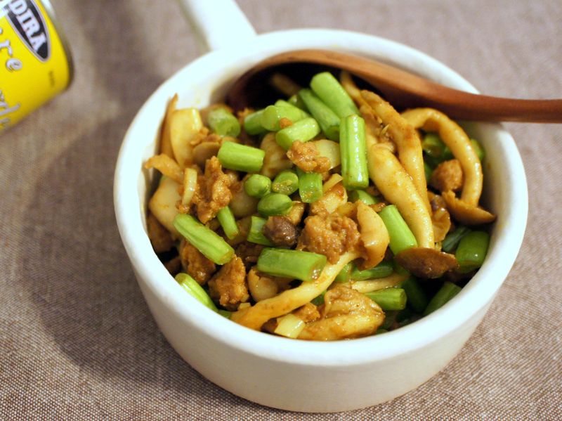 四季豆咖哩肉末