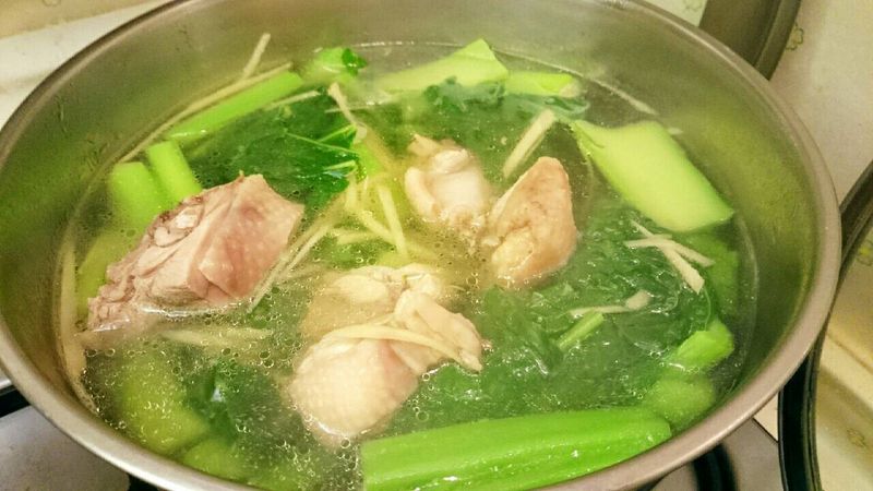 五德雞蛤仔刈菜湯