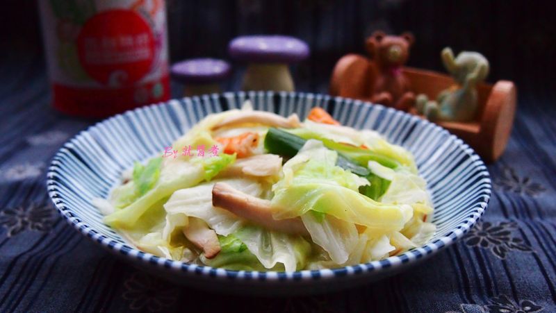 杏鮑菇炒高麗菜「味之素品牌」高鮮味精