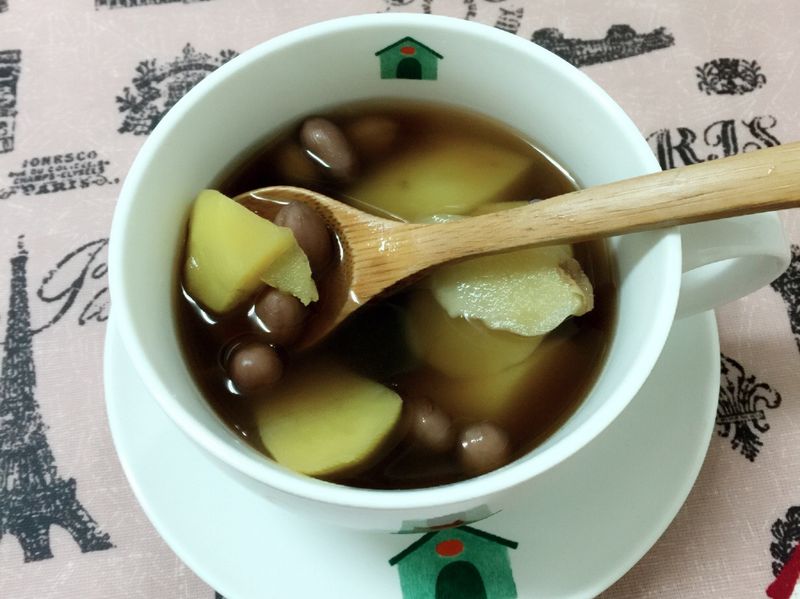 薑汁黑糖地瓜花生仁湯