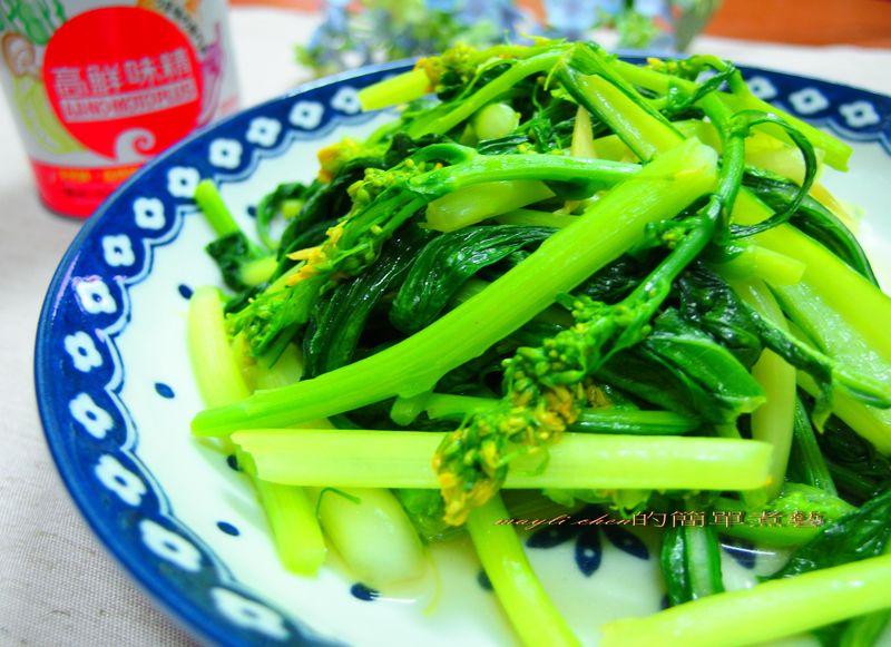 清炒當令油菜「味之素品牌」高鮮味精
