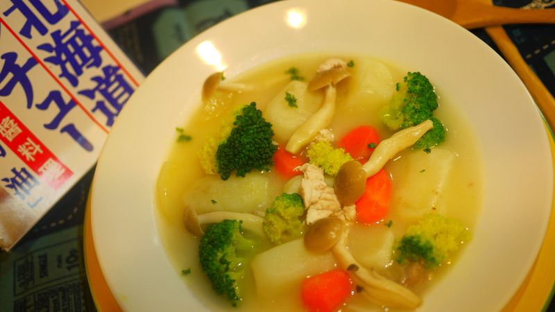 雞蓉奶油蔬菜湯(好待北海道白醬)