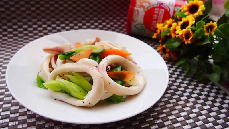 蒜苗炒鮮魷「味之素品牌」高鮮味精