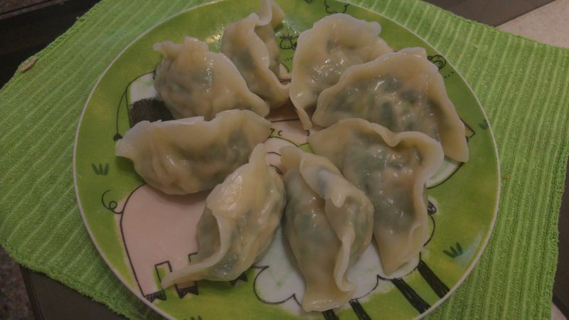 A&H幸福料理~噴汁ㄟ韭菜水餃&蝦仁水餃