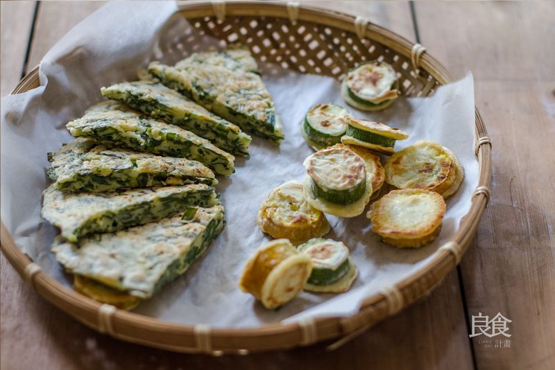 櫛瓜煎餅+韭菜煎餅|輕鬆料理