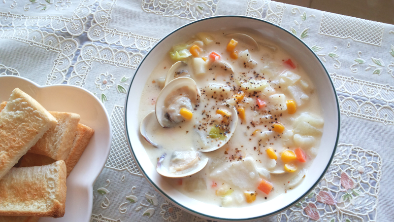 蛤蜊蔬菜巧達湯「味之素品牌」高鮮味精