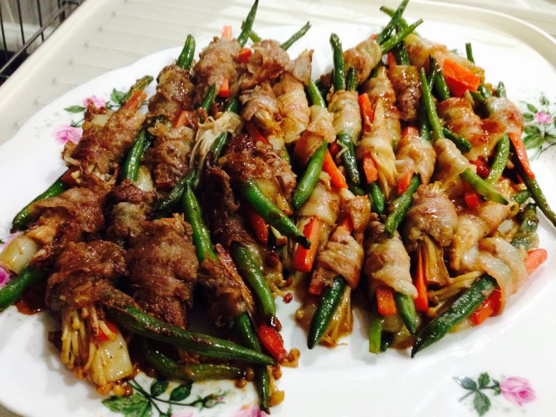 麻糬蔬菜牛肉(豬肉)捲