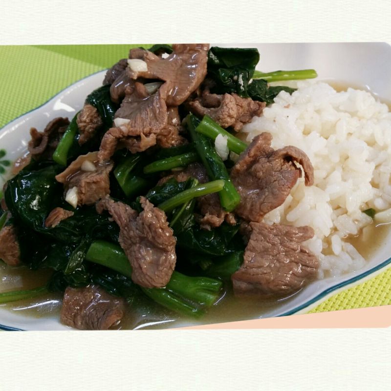 芥蘭羊肉燴飯