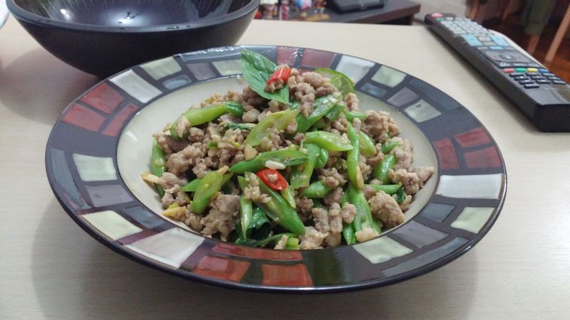 泰式肉碎炒豆角(免油)