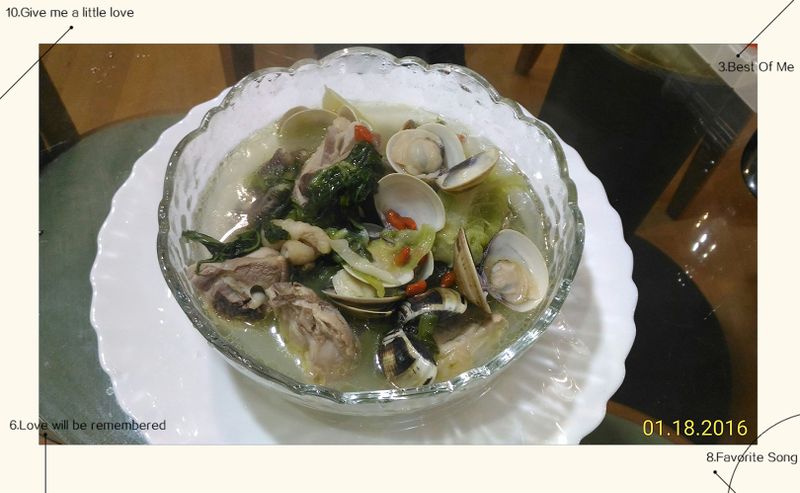 蛤蜊刈菜雞湯