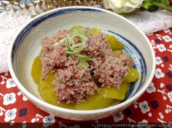 地瓜粉蒸紅糟肉