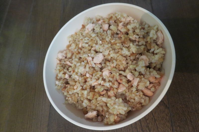 味增鮭魚蒸飯