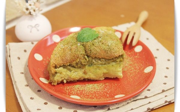 風靡日本的「魔法蛋糕」抹茶口味❤