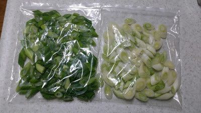 大蔥冷凍保管法 대파 냉동본관법