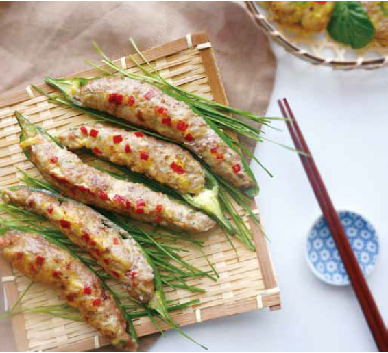 辣椒鑲肉煎餅