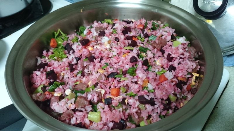 彩蔬香腸炒飯