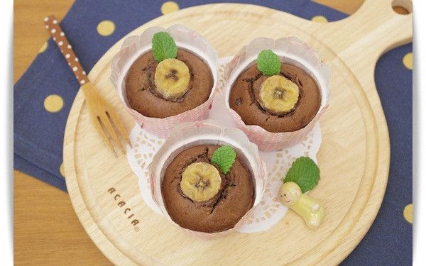 「巧克力香蕉馬芬」可可香,好有飽足感!