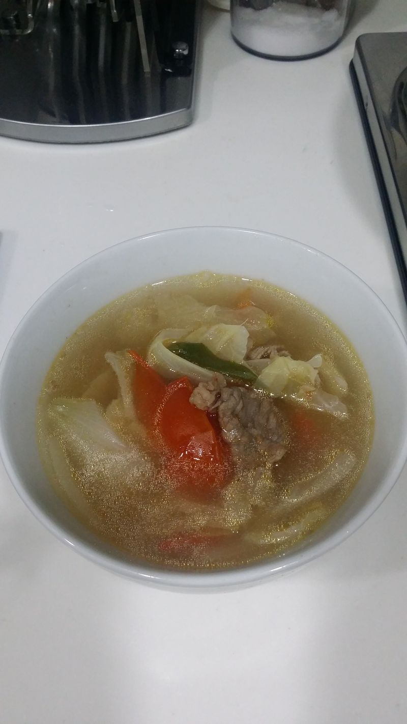 簡易版~蕃茄牛肉蔬菜湯