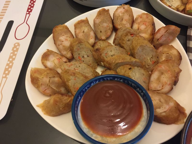 鮮蝦雞捲