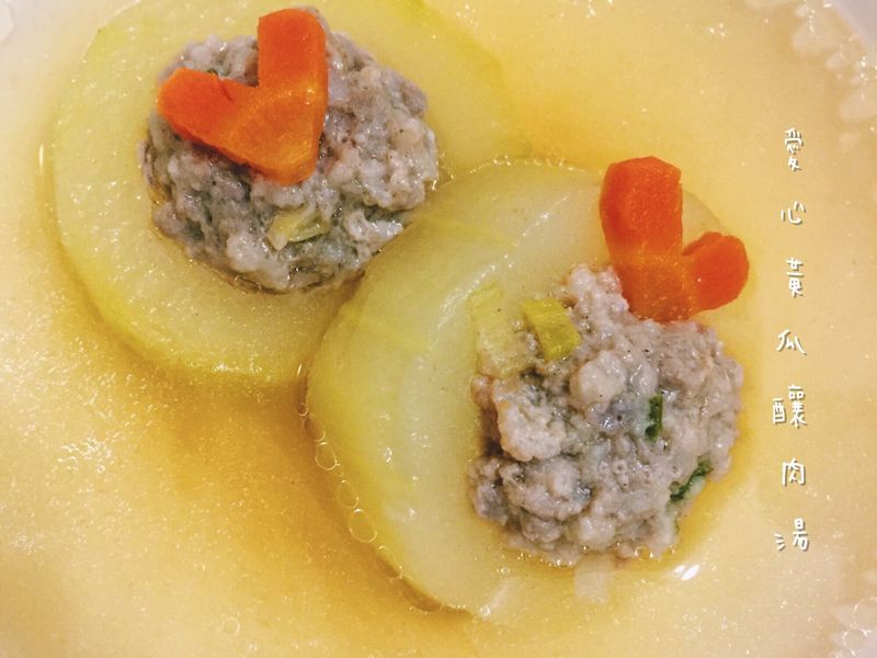 愛心黃瓜釀肉湯
