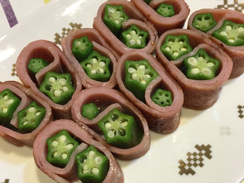 秋葵花心卷