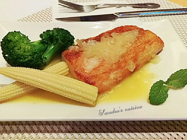 香煎魚排佐奶油檸檬汁