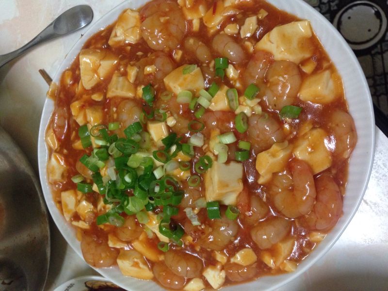 糖醋蝦仁豆腐